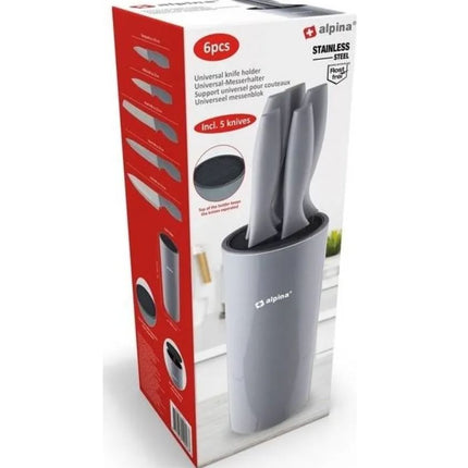 Alpina Knivsæt inkl. holder - udført i rustfri stål