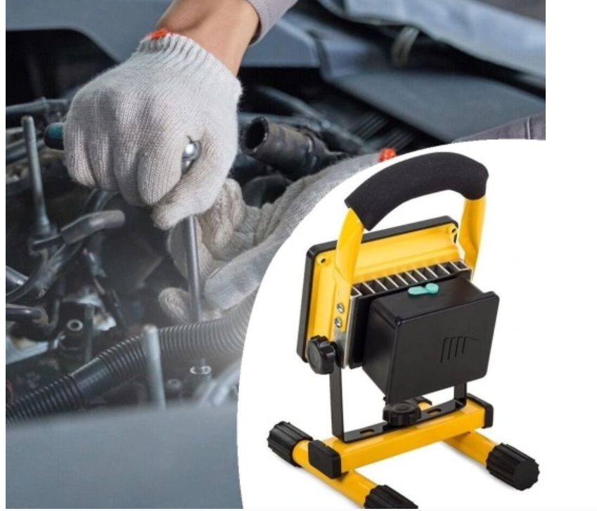 Uppladdningsbar LED-arbetslampa 30W med stativ och 3 ljusfunktioner – IP65