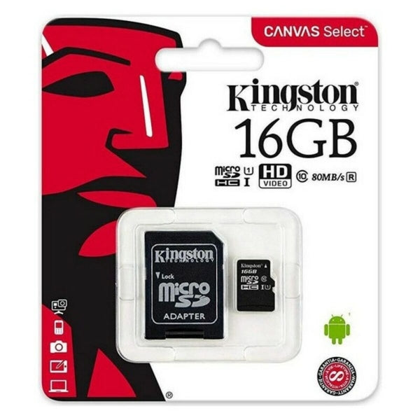 Kingston 32GB micro SD minneskort med adapter 100 MB/S