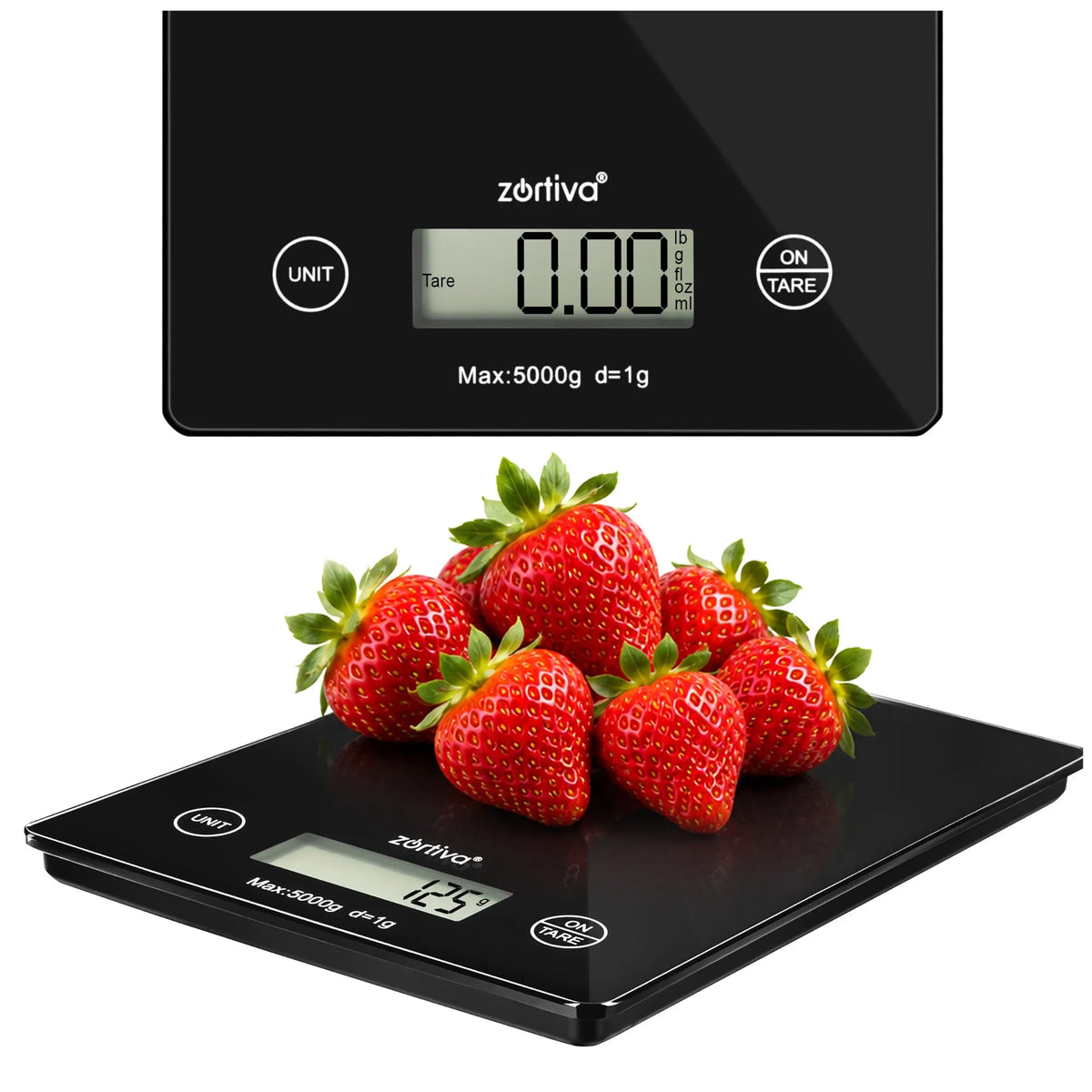 Zortiva Digital Køkkenvægt 5 kg 1 g