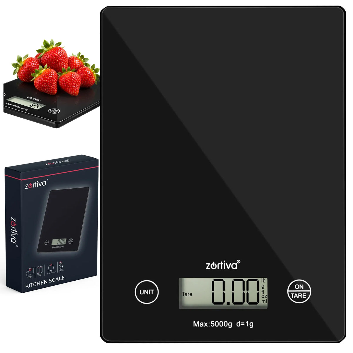 Zortiva Digital Køkkenvægt 5 kg 1 g