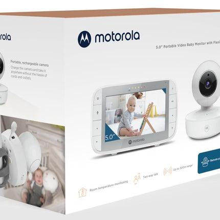 Motorola VM55 Video Babyalarm med Kamera og 5" Skærm
