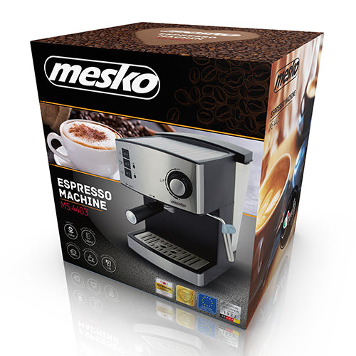 Espressomaskin 850w, 15 bar tryck och mjölkskummare