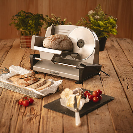 Pålægsmaskine med justerbar skivetykkelse