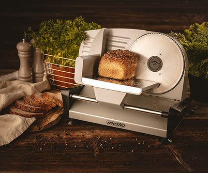 Pålægsmaskine med justerbar skivetykkelse