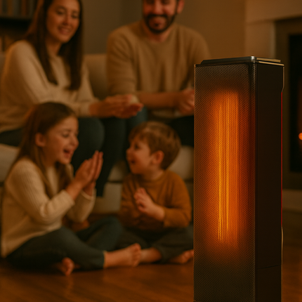 Varmeblæser 2000W, energi­besparende med Fjernbetjening