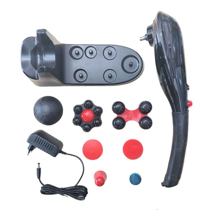 Universal vibrationsmassageapparat med 7 olika massagehuvuden