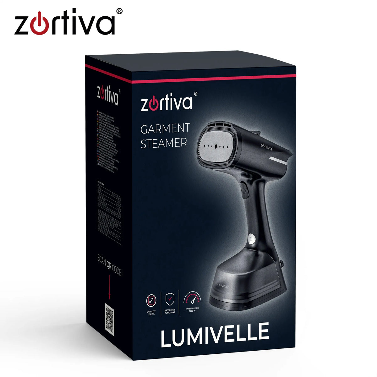 Zortiva Lumivelle Tøjdamper med Sugefunktion 1400W