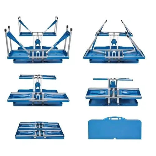Campingset med bord och 4 stolar: Kompakt och användarvänlig