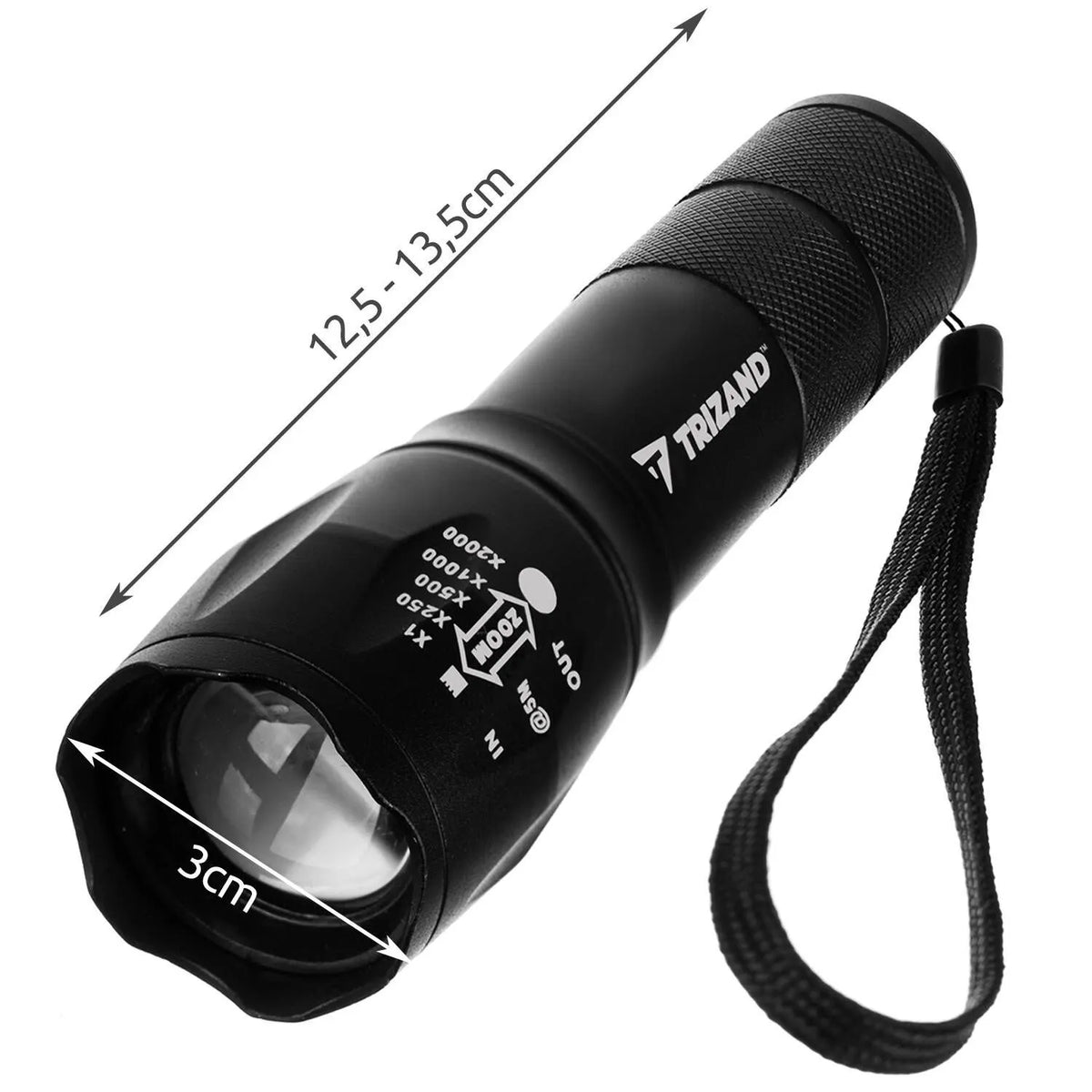 Uppladdningsbar LED Ficklampa med CREE T6 – Zoom, 3 Ljusfunktioner & USB Laddning