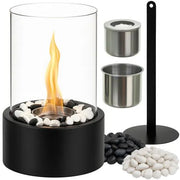 Biopejs til Bord og Terrasse – Fritstående Bioethanol Pejs med Glas