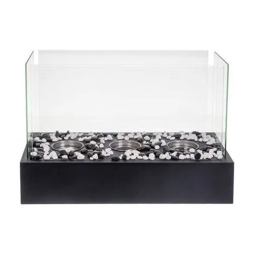 Fritstående Biopejs med 4 Glassider – Bioethanol Pejs til Hjem og Terrasse 45 cm
