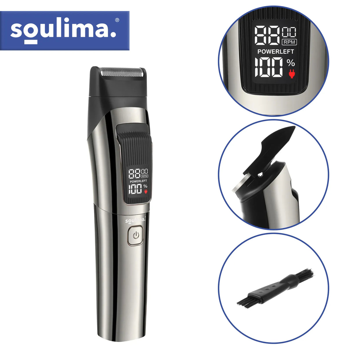 Soulima 27313 8-i-1 Hårklipper og Trimmer
