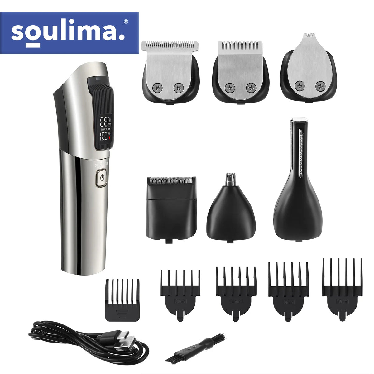 Soulima 27313 8-i-1 Hårklipper og Trimmer