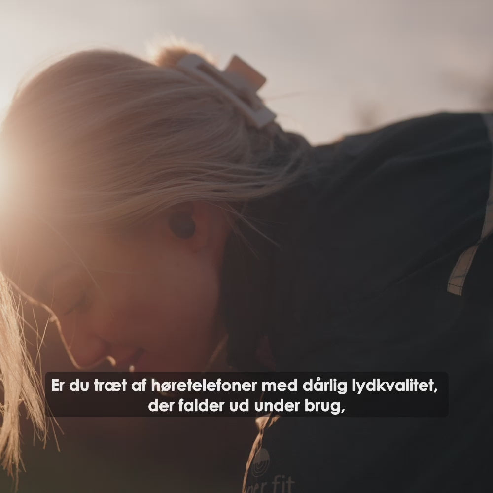 Indlæs video: Trådløse In-Ear Høretelefoner med Bluetooth og Lang Batteritid