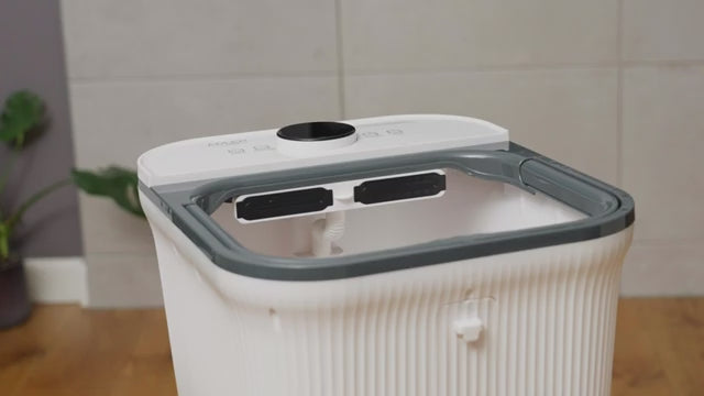 Läs in video: Fotspa med massage, värme och saltbehållare