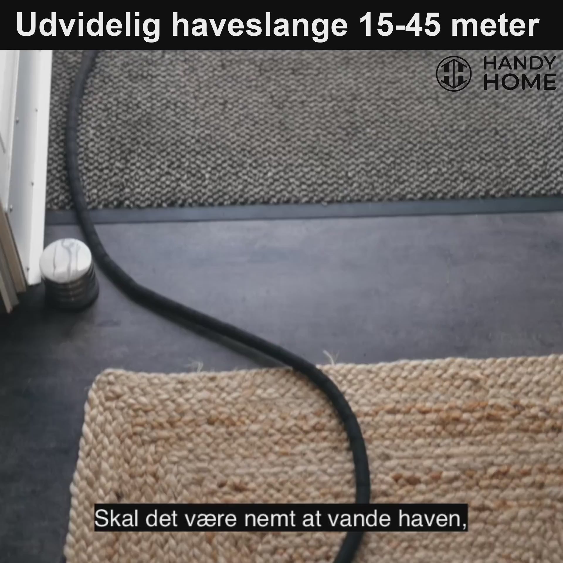 Indlæs video: Expanderbar 45 meter vattenslang i svart eller blått