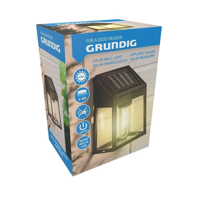 Grundig LED solcellslampa Varmvit - Svart