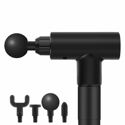 Massagepistol med 4 Udskiftelige Hoveder - Til Dybdegående Muskelafslapning