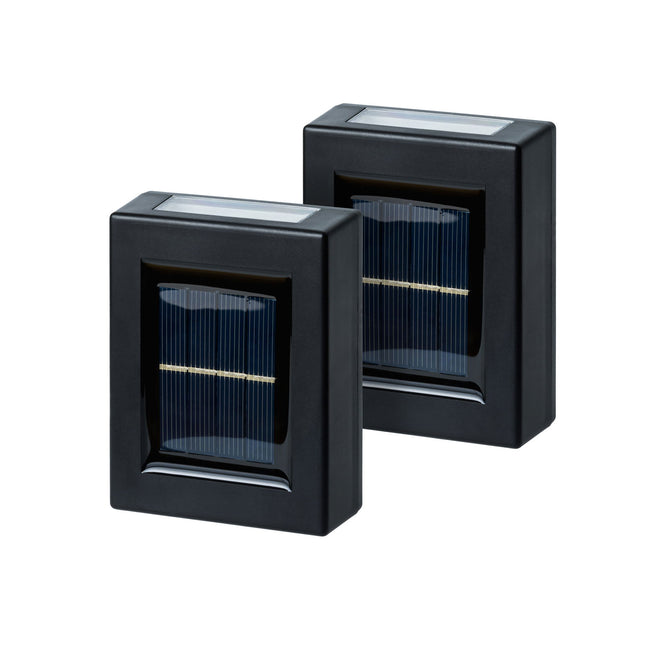 2 stk. Solcellelamper til haven – Udendørs LED Solar lamper i stilrent design