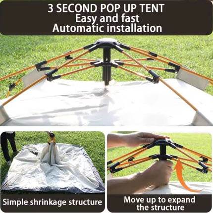 Telt til 3-4 Personer med Dør og Vindue – Inkl. extra Bund beskyttelse