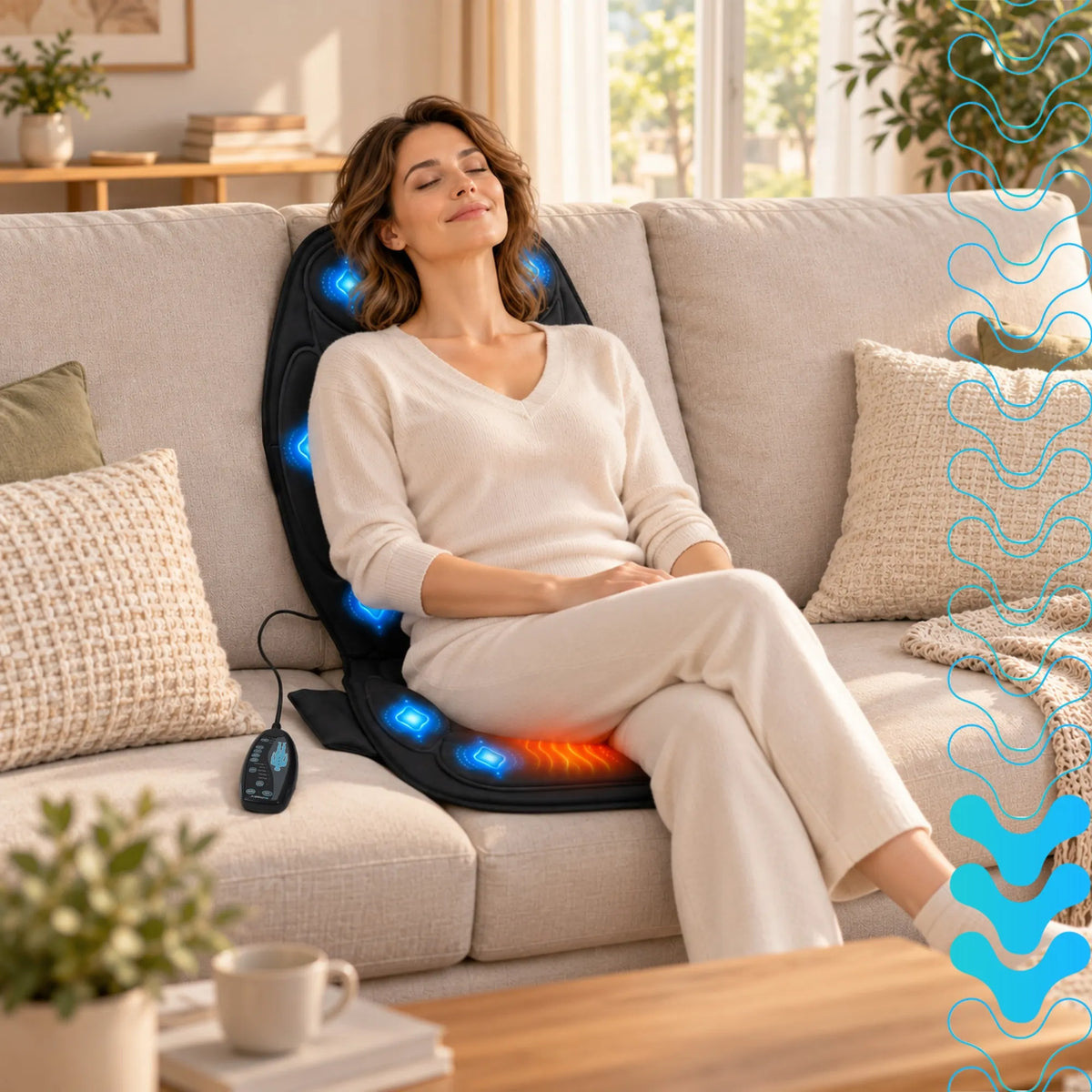 Vibrating Massage Mat with Heat for Chairs