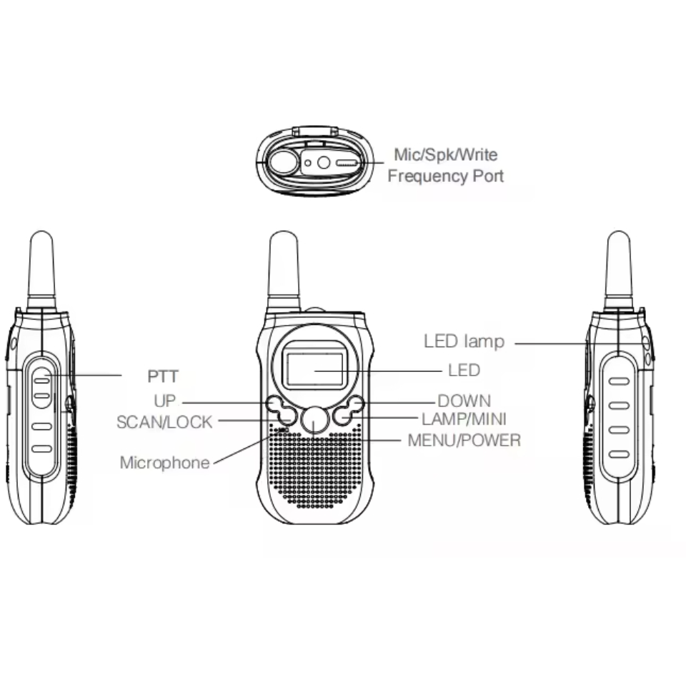 Walkie Talkie Set – Räckvidd upp till 5 km