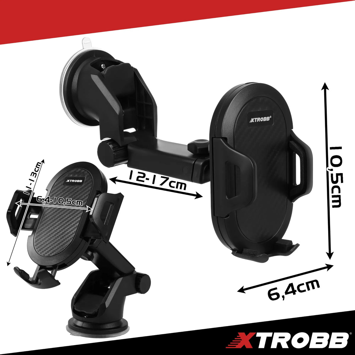 Telescopic Car Phone Mount with Suction Cup