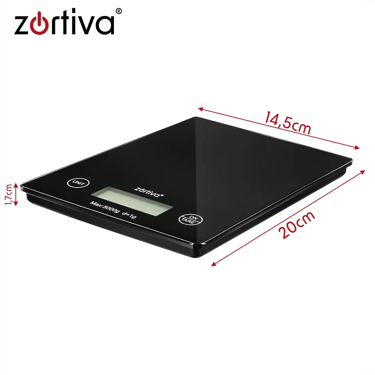 Zortiva Digital Køkkenvægt 5 kg 1 g