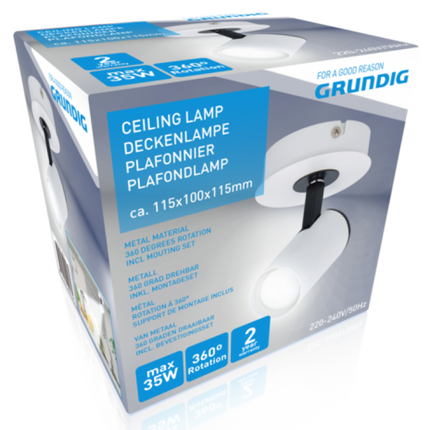 GRUNDIG Lampe hvid 1 spot - We Do Better
