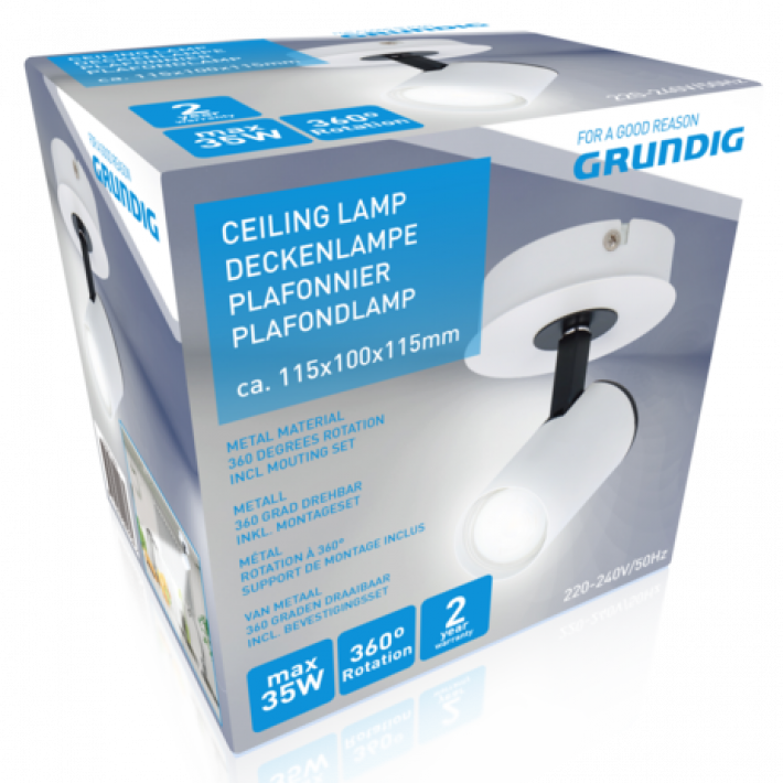 GRUNDIG Lampe hvid 1 spot - We Do Better