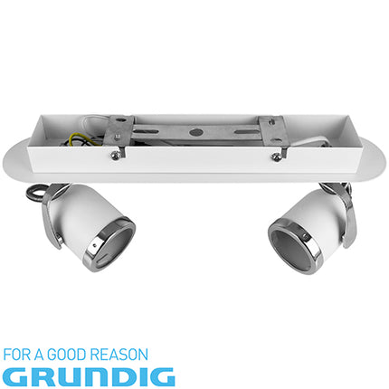 GRUNDIG lampe hvid 2 spot - We Do Better
