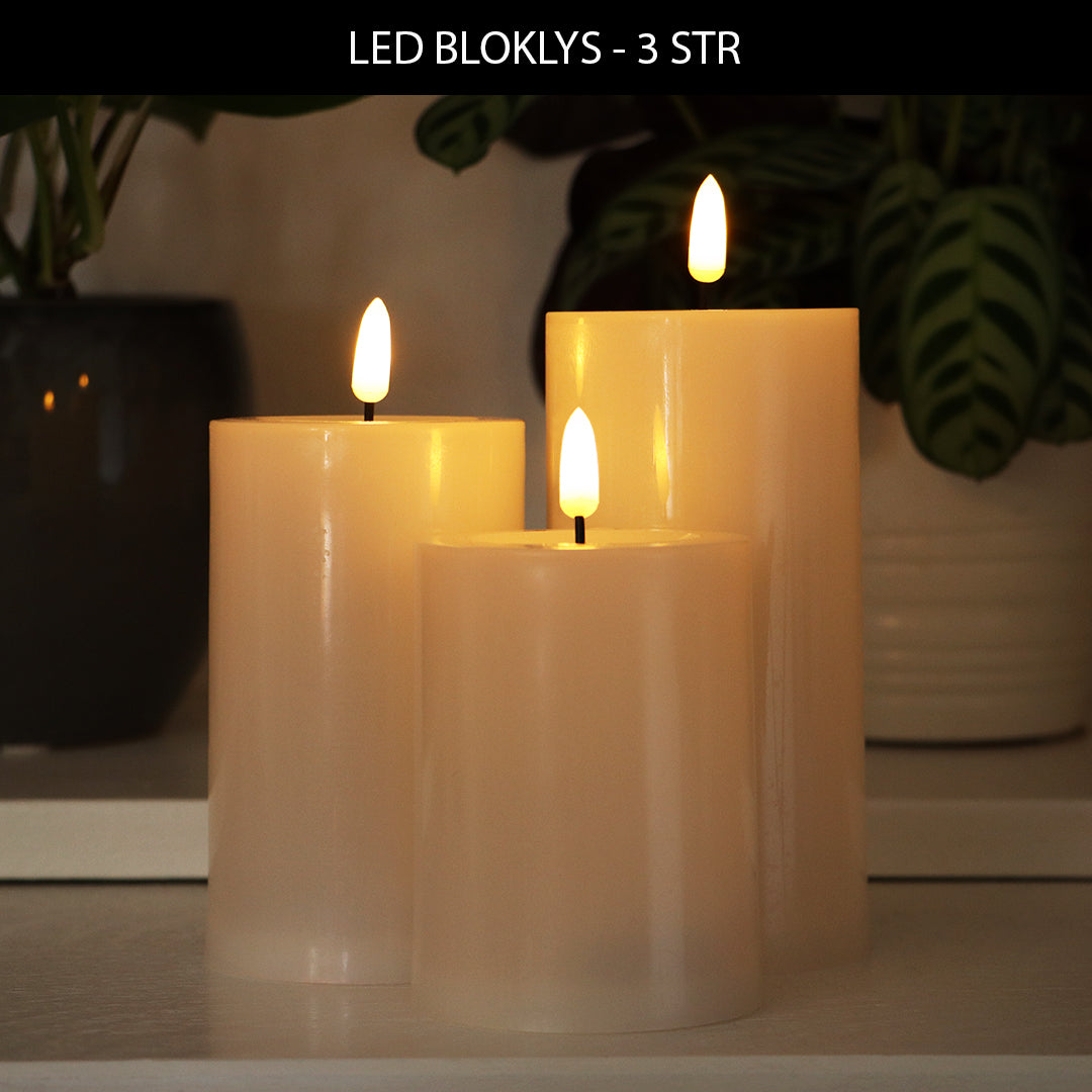 Bloklys LED sæt med 3 stk. - We Do Better