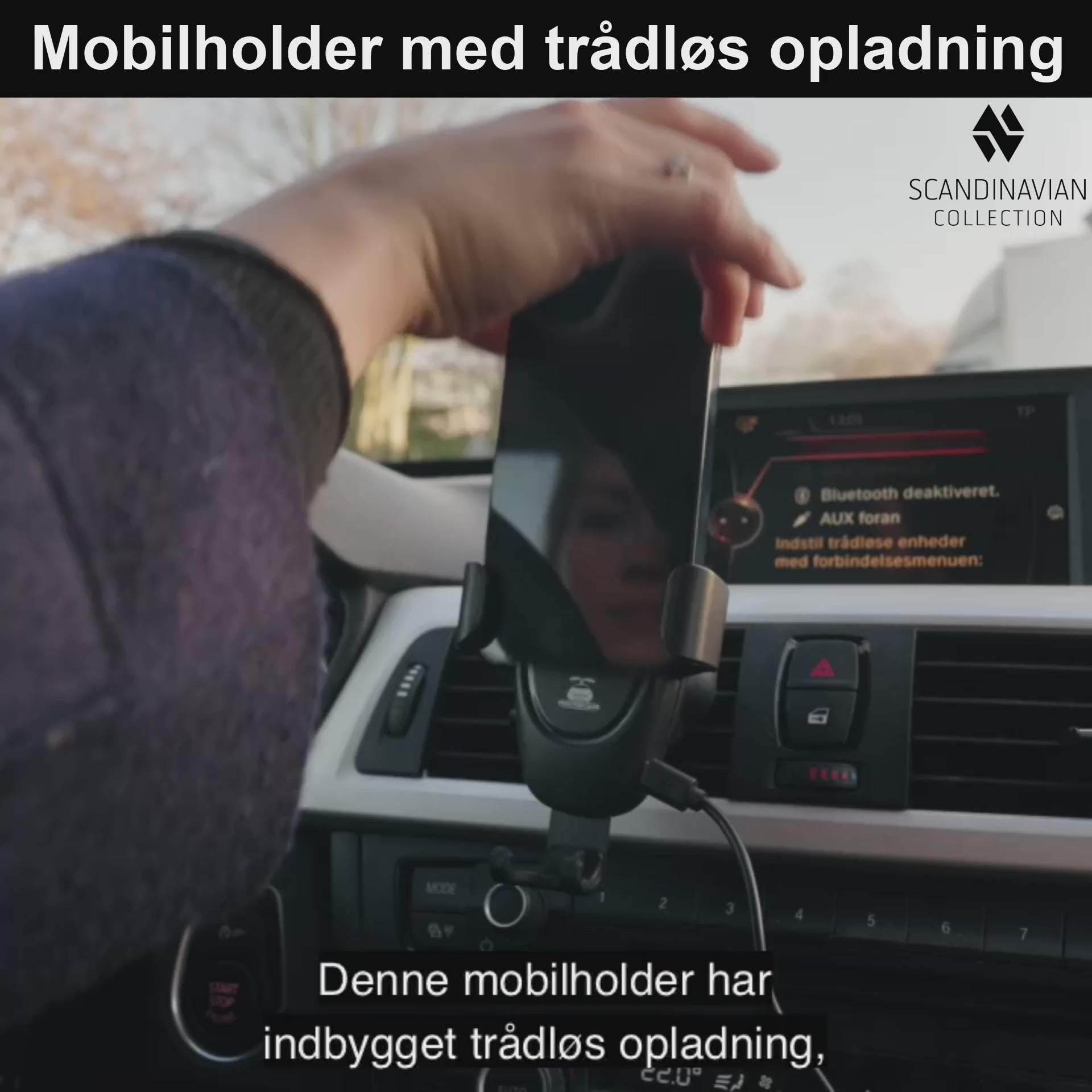 Läs in video: Mobilhållare trådlös laddning