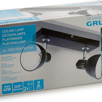 GRUNDIG lampe sort 2 spot - We Do Better