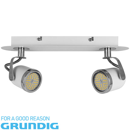 GRUNDIG lampe hvid 2 spot - We Do Better