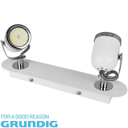 GRUNDIG lampe hvid 2 spot - We Do Better