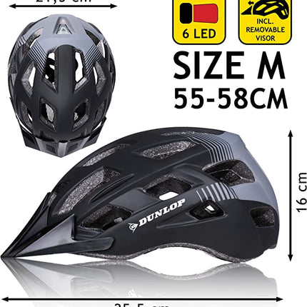 Dunlop Cykelhjelm med LED lys - We Do Better