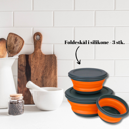 Foldeskål i silikone - 3 stk. - We Do Better