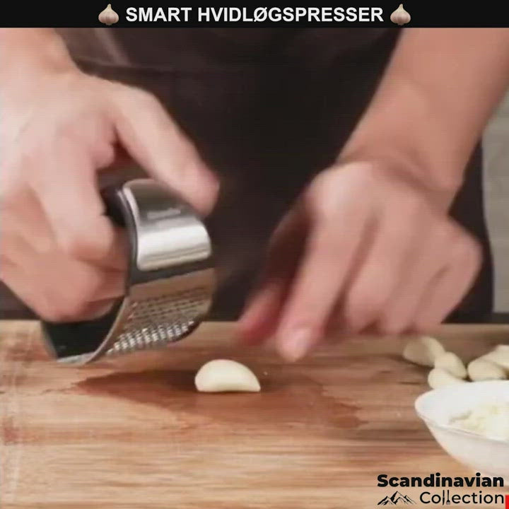 Läs in video: Manuell vitlökspress med ergonomisk design